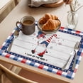 thumbnail image 3 of Independence Day Placemats Set of 12, America Gonme Rustic Wood Plaid Non-Slip Place Mats Washable Table Mats for Kitchen Dining Table Decorations Indoor/Outdoor, 3 of 9