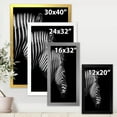thumbnail image 4 of Designart 'Black and White Portrait of Zebra Head' Farmhouse Framed Art Print, 4 of 4
