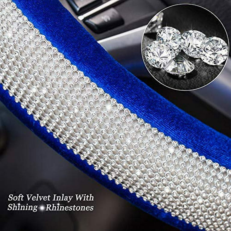 Blue diamond steering wheel cover discount