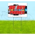 thumbnail image 1 of We Buy Phones V2 (18" X 24") Yard Sign, Includes Metal Step Stake, 1 of 6