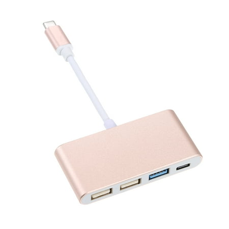 4 in 1 Type-C to Type-C 3 Hub Charging Port Type-C to USB 3.0 Adapter Cable USB C to 3 Hub Fast Speed