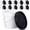 White, Black, variant on 10 Pack White Plastic Bucket with Handle and Lid Food Storage Bucket Containers All Purpose Pail for Multipurpose Paint Water Art Crafts Projects Garage Organization (White,1.5 Quart)White3 Quart
