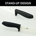 thumbnail image 3 of Ceramic Knife Set 6" 5" 4" 3" Sharp Chef Knives + One Peeler Non Rust White Blade with Sheaths Meat Fruits Vegetables Knife Non Rust Advantage Slicer, 3 of 5