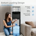 thumbnail image 2 of Patiosunny Bottom Load Water Cooler Dispenser for 5 Gallon Bottles, 3 Temperatures (Hot, Cold, and Room), Rapid cooling, LED Lighting, Empty Bottle Alert, Silver, 2 of 9