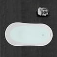 thumbnail image 3 of Woodbridge 54" Acrylic Freestanding Bathtub Contemporary Soaking Tub with Brushed Nickel Overflow and Drain, B-0006, 3 of 9