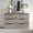 Light Grey, variant on SICOTAS 53.5" Wide 6 Drawer Dresser for Bedroom Set of 2, Farmhouse Chest of Drawers with Black Handles, Fluted Wood Storage Cabinet for Living Room, Black Alder