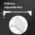 thumbnail image 6 of Meggemo Adjustable Tension Shower Curtain Rod 15 22 Inch No Drill Spring Loaded For Bathroom Closet Door Window Kitchen Cabinet, 6 of 9