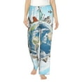 thumbnail image 2 of Goofa World Travel Printed Soft Pajama Pants for Women, Wide Leg Comfy Casual Lounge Yoga Pants-Medium, 2 of 9