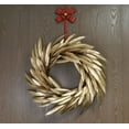 thumbnail image 4 of 24” Gold Faux Leaf Wreath – Elegant Floral Holiday Door Décor by Special T Imports, 4 of 4