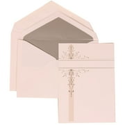 JAM Paper Wedding Invitation Set, Large, 5 1/2 x 7 3/4, Silver Vines with Silver Lined Envelope and Set, 50/pack