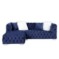 thumbnail image 3 of ACME Syxtyx Sectional Sofa with 4 Pillows in Blue Velvet, 3 of 3