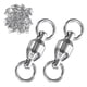 thumbnail image 1 of Uxcell 50-Pack Swivels de Pesca con Rodamiento de Bolas, 7# 1.3In (33mm) Conector de Línea de Líder de Señuelo para Pesca [Plata], 1 of 1