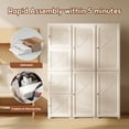 thumbnail image 4 of VIPBOX Foldable Plastic Armoire Wardrobe Closet with Magnetic Doors 12 Cubes/White, 4 of 9