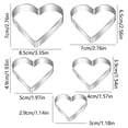 thumbnail image 3 of Heart Cookie Cutter Cookie Cutters, Ngxiha 5 Pieces Heart Shaped Cookie Cutter, Stainless Steel Small Biscuit Cutters Heart Shaped Mold Heart Cookie Cutter Set for Holiday Birthday, 3 of 9