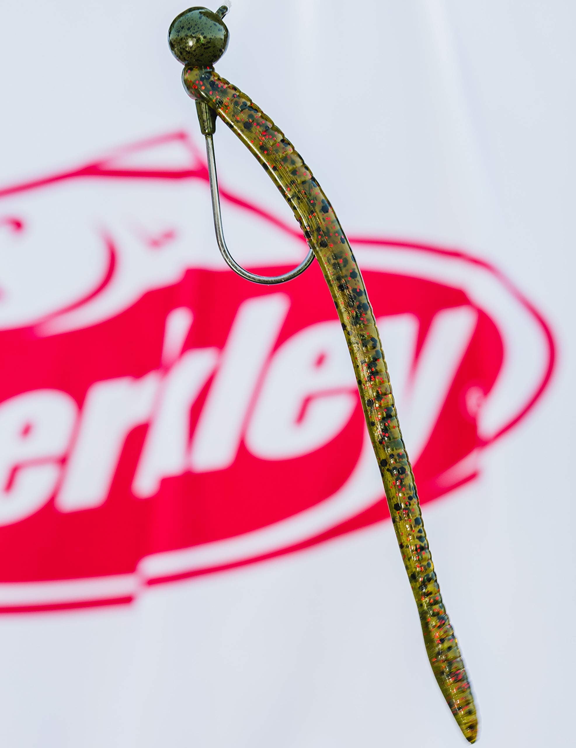 Berkley PowerBait® Bottom Hopper Fishing Bait, Green Pumpkin, 6 1/4in