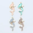 thumbnail image 2 of K-KED 50 pcs KC Gold Color Alloy Enamel Mermaid Charms 29X13MM DIY Delicate Jewelry Making-Blue, 2 of 7