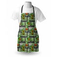 thumbnail image 3 of City Apron Birds Eye View Map of the Abstract Town Streets Roads Houses and Cars Cartoon Print, Unisex Kitchen Bib Apron with Adjustable Neck for Cooking Baking Gardening, Multicolor, by Ambesonne, 3 of 3