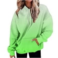 thumbnail image 2 of BXINGOHAI Women's Hoodies Sweatshirts Cute Long Sleeve Tops Loose Fleece Pullover Shirts with Pocket Green L, 2 of 5