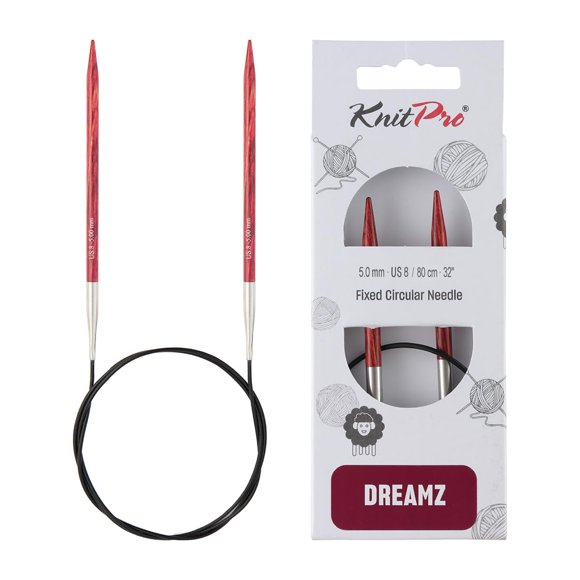 Agujas circulares fijas KnitPro Dreamz 80 cm US Talla 8