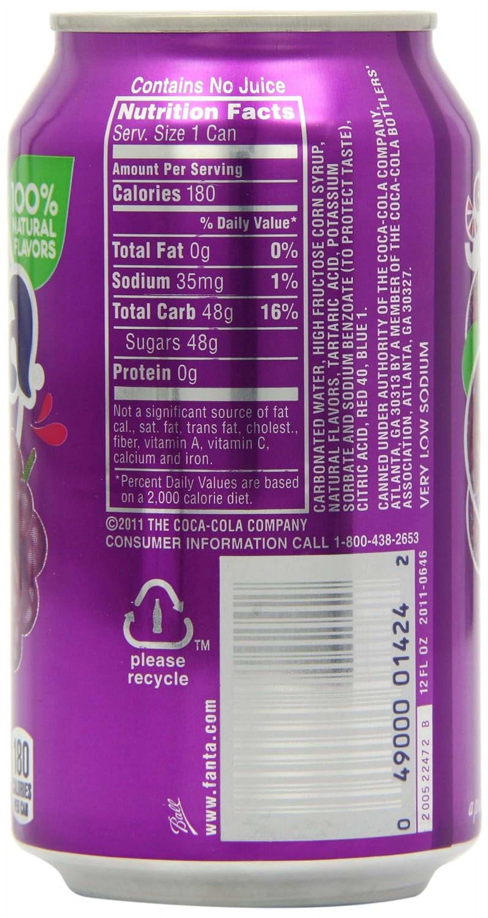 Fanta Grape Soda Can 355 ml (Pack of 12)