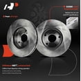 thumbnail image 3 of A-Premium Front Disc Brake Rotors Set Compatible with Toyota Camry 1992-2006 Solara 1999-2003 Sienna 1998-2003 Avalon 1995-2004 Lexus ES300 1992-2001, 3 of 8