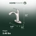 thumbnail image 3 of Open Box HomePointe Single Lever Bathroom Faucet with Plastic Pop-Up, Nickel, 3 of 7