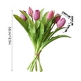 thumbnail image 3 of Artificial Tulip Flowers, 7 Heads Real Touch Latex Fake Tulip, 1 Piece For Home Living Room Decor, 3 of 6