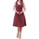 thumbnail image 1 of Vestido Vintage de Cuadros sin Mangas para Mujer Allegra K, Cintura Alta, Corte A, Midi, Pinafore, Rojo, 1 of 5