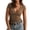 dark brown-XXL, variant on Women's Short-Sleeve Slim Fit Deep V-Neck Crossover Wrap Waist-cinching T-Shirt with Side
