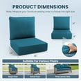 thumbnail image 2 of Outdoor Wicker Furniture Cushion Set, 24 x 22 x 6 Thicken Deep Seat Patio Chair Cushions, Lake Blue, 4 Sets, 2 of 10