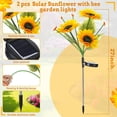 thumbnail image 2 of Luces solares para jardín Hortsun, 2 piezas, girasol y abeja, 69 cm, 2 of 6