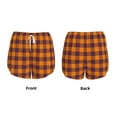 thumbnail image 4 of Disketp Fall Buffalo Plaid Print Women's Shorts Workout Shorts for Athletic Gym Running Shorts with Phone Pockets XX-Large, 4 of 8