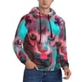 thumbnail image 2 of Haiem Psychedelic Hairless Cat Patterned Men's Hoodie with Kangaroo Pocket - Ideal Pullover Sweatshirt for Daily Wear, Travel, and Home-XX-Large, 2 of 7