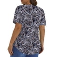 thumbnail image 4 of Fantaslook Blouses for Women Pleated Short Sleeve Tunic Tops Dressy Casual Summer Shirts, 4 of 9