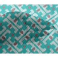 thumbnail image 5 of oneOone Viscose Chiffon Turquoise Green Fabric Ikat Sewing Material Print Fabric By The Yard 42 Inch Wide, 5 of 5