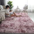 thumbnail image 3 of YAOMOBB Modern Area Rug Modern Fluffy Tie Dye Rug Super Soft Non slip Shaggy Rug for Living Room and Bedroom, 3 of 7