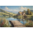 thumbnail image 3 of Lake Scene Puzzle Jigsaw Puzzle 1000 Pieces for Adults, 30.7"x20.8" Large Puzzle Lake House Decoration for Family Party Holiday - Each Piece is Unique, 3 of 6