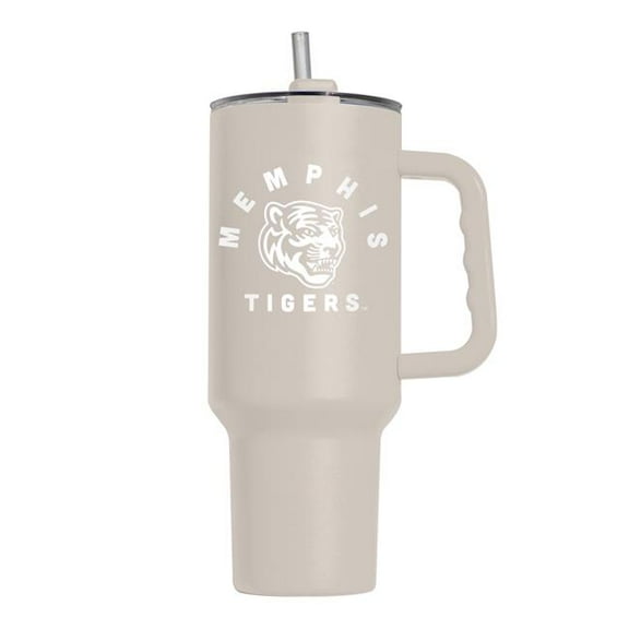 Logo Brands 168-S40PT-SND-29 Memphis Tigers 40 oz Archway Powder Coat Tumbler