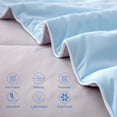 thumbnail image 5 of Cooling Blanket for Hot Sleepers & Night Sweats – Lightweight Breathable Summer Comforter, Double-Sided Cool Fabric, King Size, Gray/Blue, 5 of 9