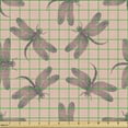 thumbnail image 2 of Ambesonne Dragonfly Fabric by the Yard Upholstery, Gradient Exotic Insects, 5 Yards, Blush Dark Warm Taupe, 2 of 5