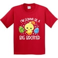 thumbnail image 3 of Inktastic Easter I'm Gonna Be a Big Brother with Green and Blue Eggs Youth T-Shirt, 3 of 5
