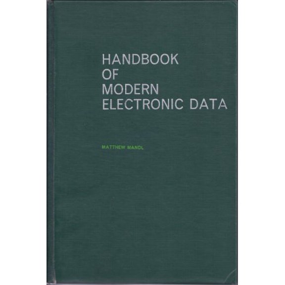 Pre-Owned Handbook of modern electronic data, 9780879093297, 0879093293, Hardcover,