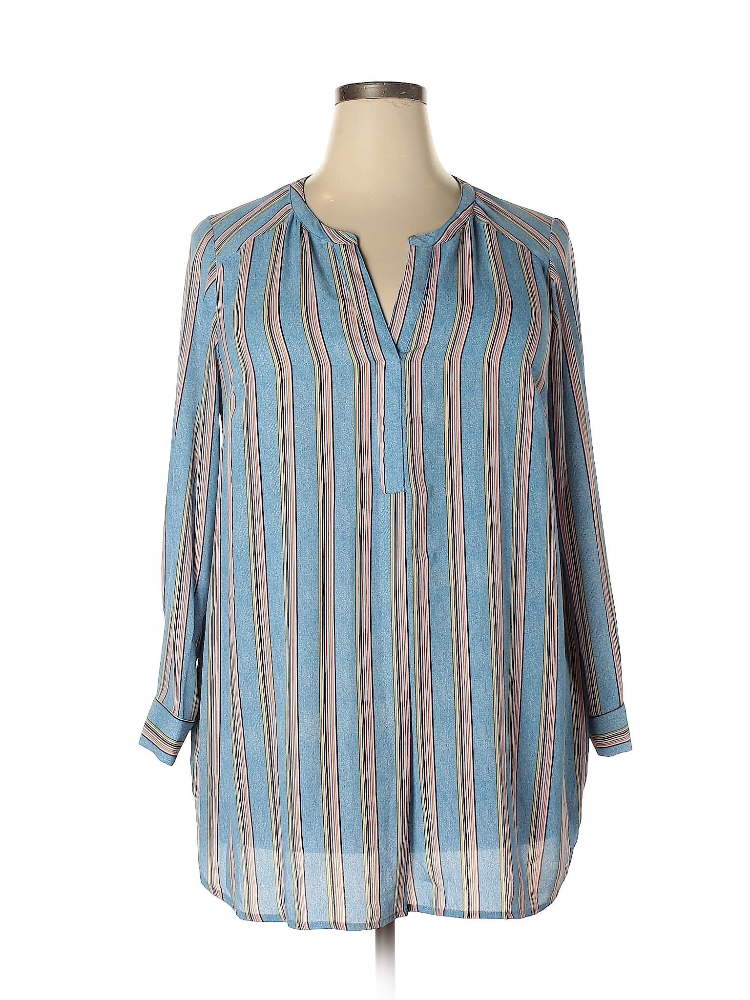 DR2 - Pre-Owned DR2 Women's Size 1X Plus 3/4 Sleeve Blouse - Walmart.com - Walmart.com