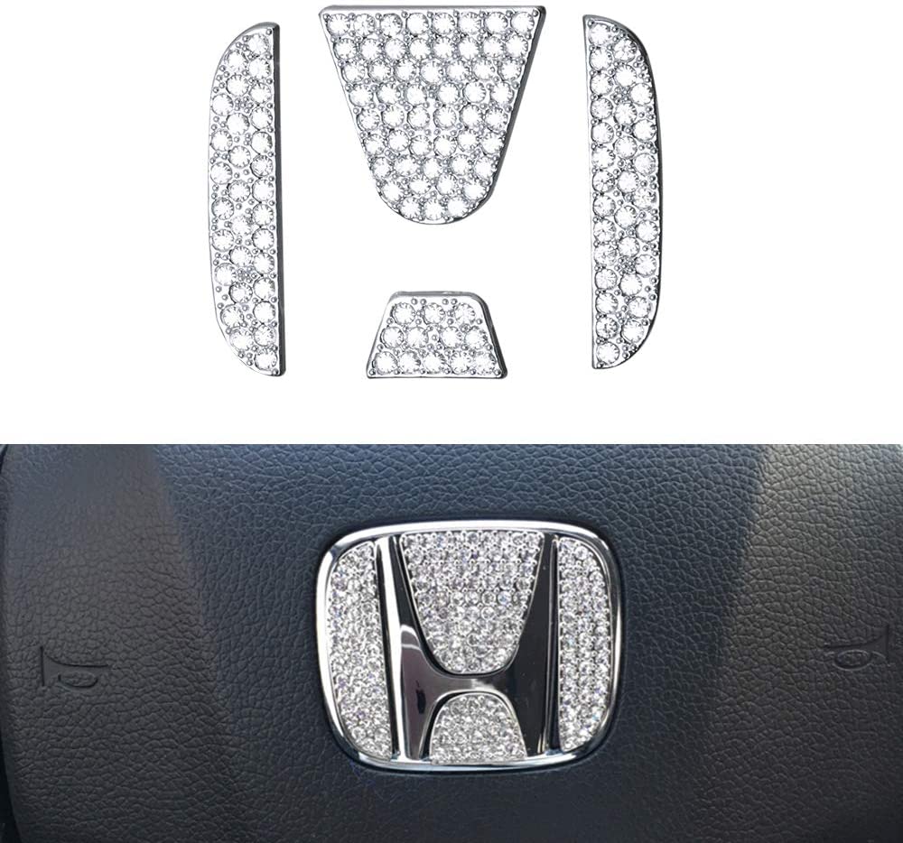 for Honda Steering Wheel Emblem Sticker Car Bling Steering Wheel