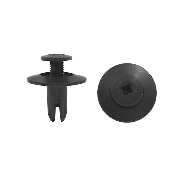 Unique Bargains 30Pcs Plastic Rivets Expansion Screws Fastener Fender Bumper Clips 6mm for Car Black