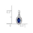 thumbnail image 4 of 14k White Gold Diamond and .32 Sapphire Oval Halo Pendant QPM5252-SA-010-WA, 4 of 4