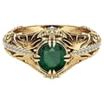 thumbnail image 1 of Qarigey Anillo de cristal brillante para mujer, artesanía decorativa de Metal, joyería de mano, fiesta, vacaciones, moda, decoración de vestir Ropa, zapatos y accesorios Miscelánea Talla 6 Qarigey AP017300-01, 1 of 6