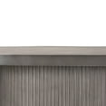 thumbnail image 3 of 75 Inch Modern Concrete Oval Dining Table- Fluted Platform Base- Gray Tone, 3 of 5