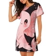 thumbnail image 2 of Naloa Cute Axolotl Sakura Blossoms A Print Women Nightgowns,Womens Loungewear,Short Sleeve Sleepwear,Comfy Ladies Nightdress, 2 of 6