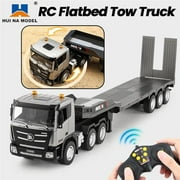 UNO1RC 1318 RC Truck Alloy 9CH 1-24 Large Flatbed Trailer Remote Control Transport Truck Model Electric Toys for Boy Gift